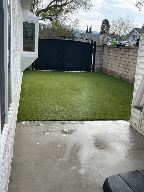 Clean yard after professional pet waste cleanup